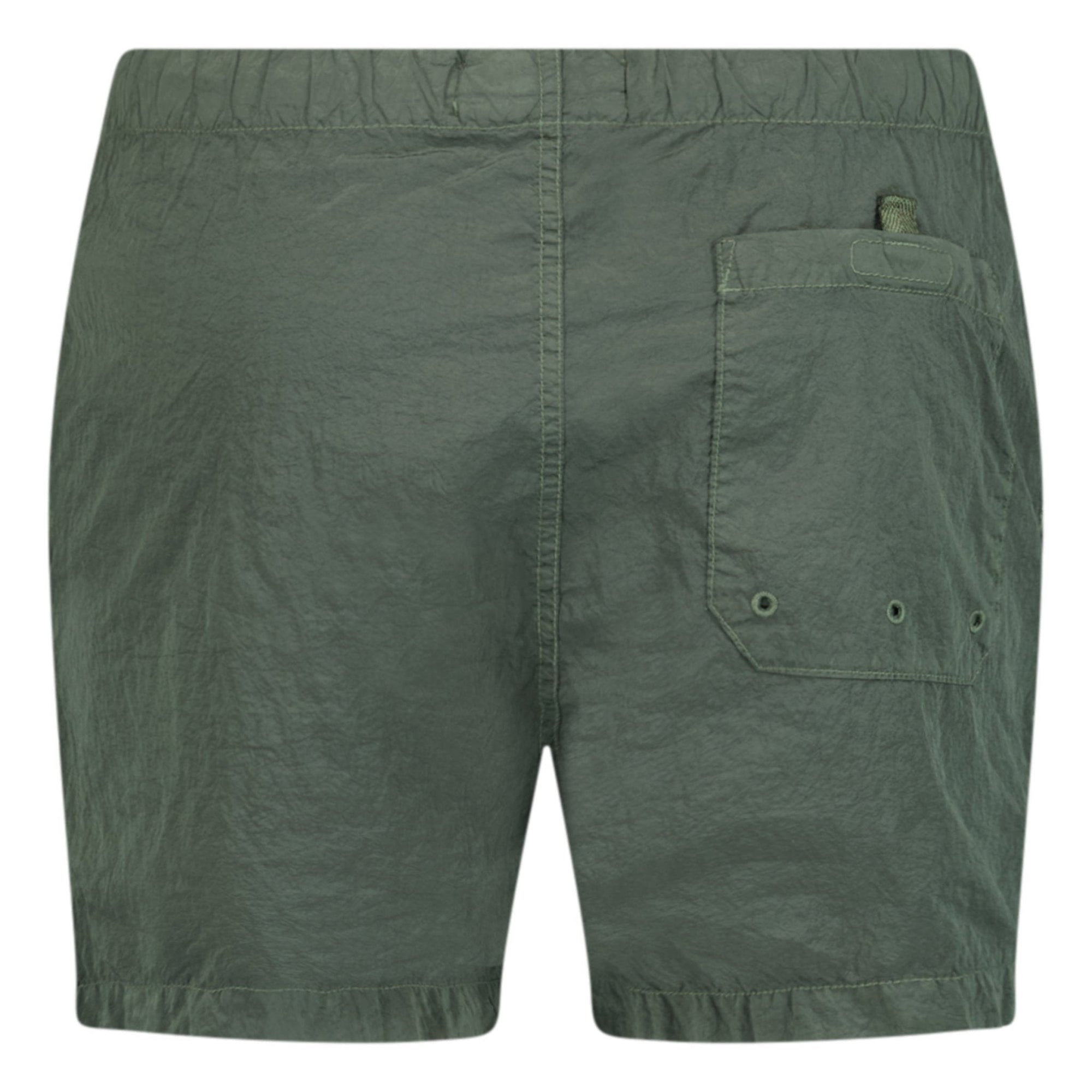 Stone Island Chrome Swim Shorts With Buttons Khaki
