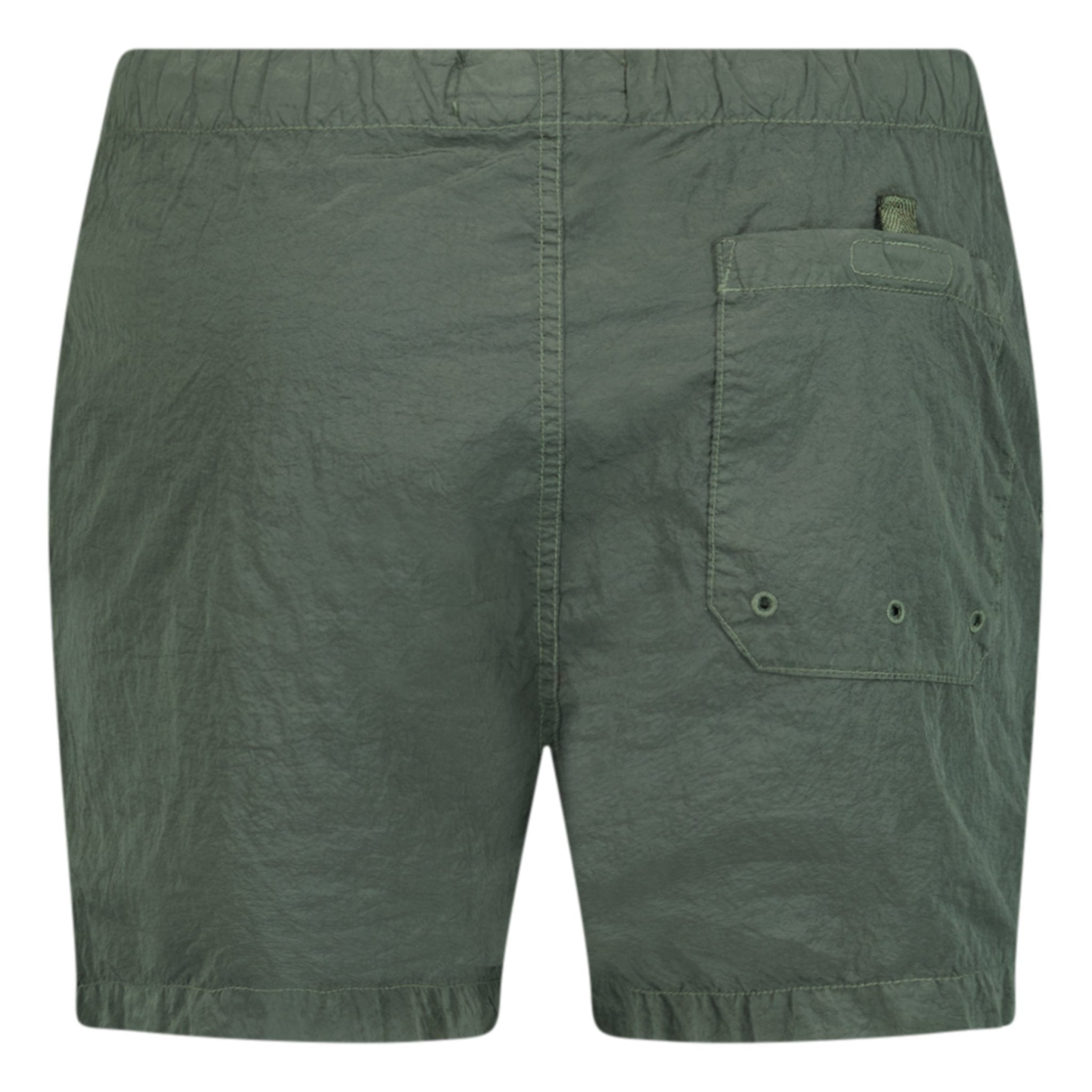 Stone Island Chrome Swim Shorts With Buttons Khaki