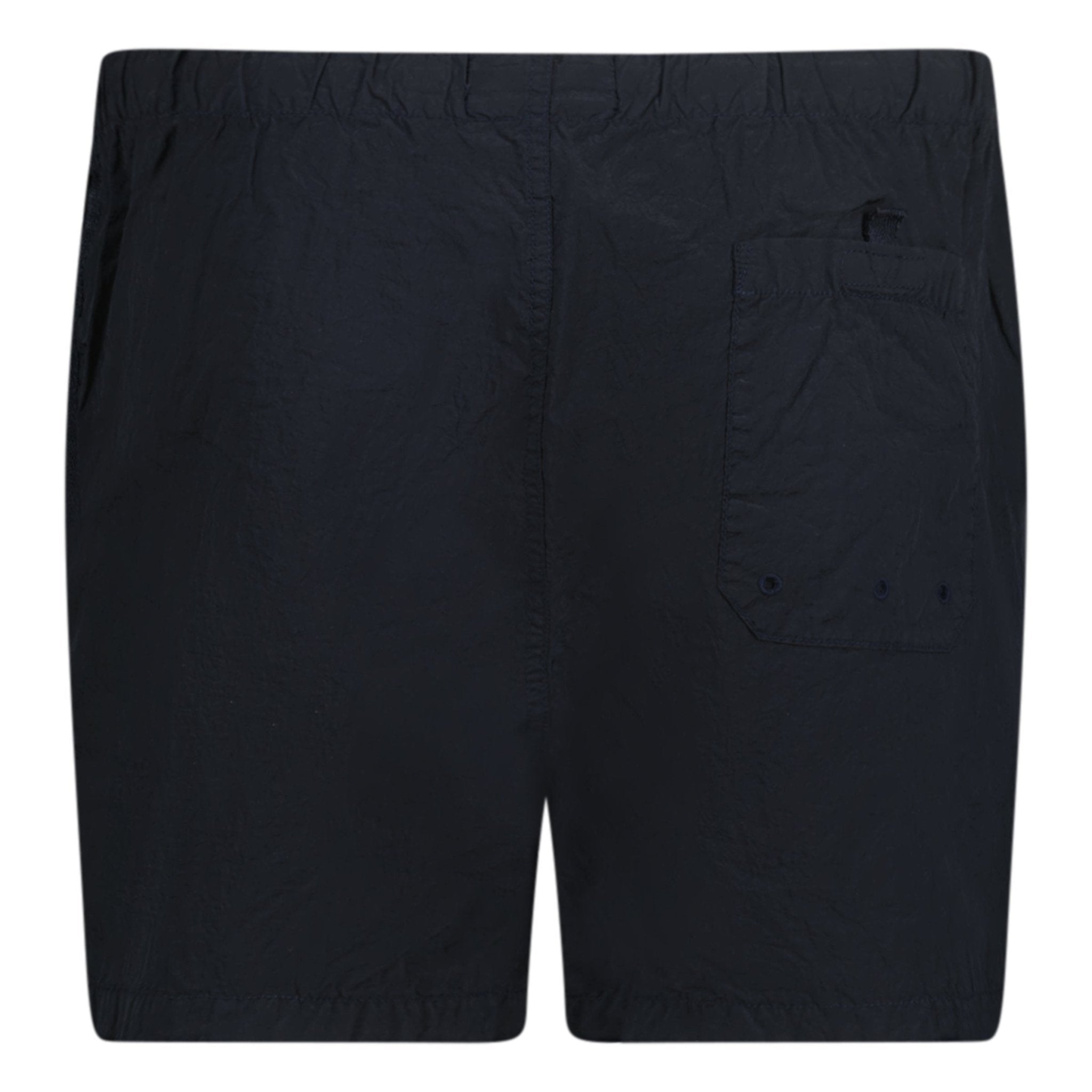Stone Island Chrome Swim Shorts With Buttons Navy