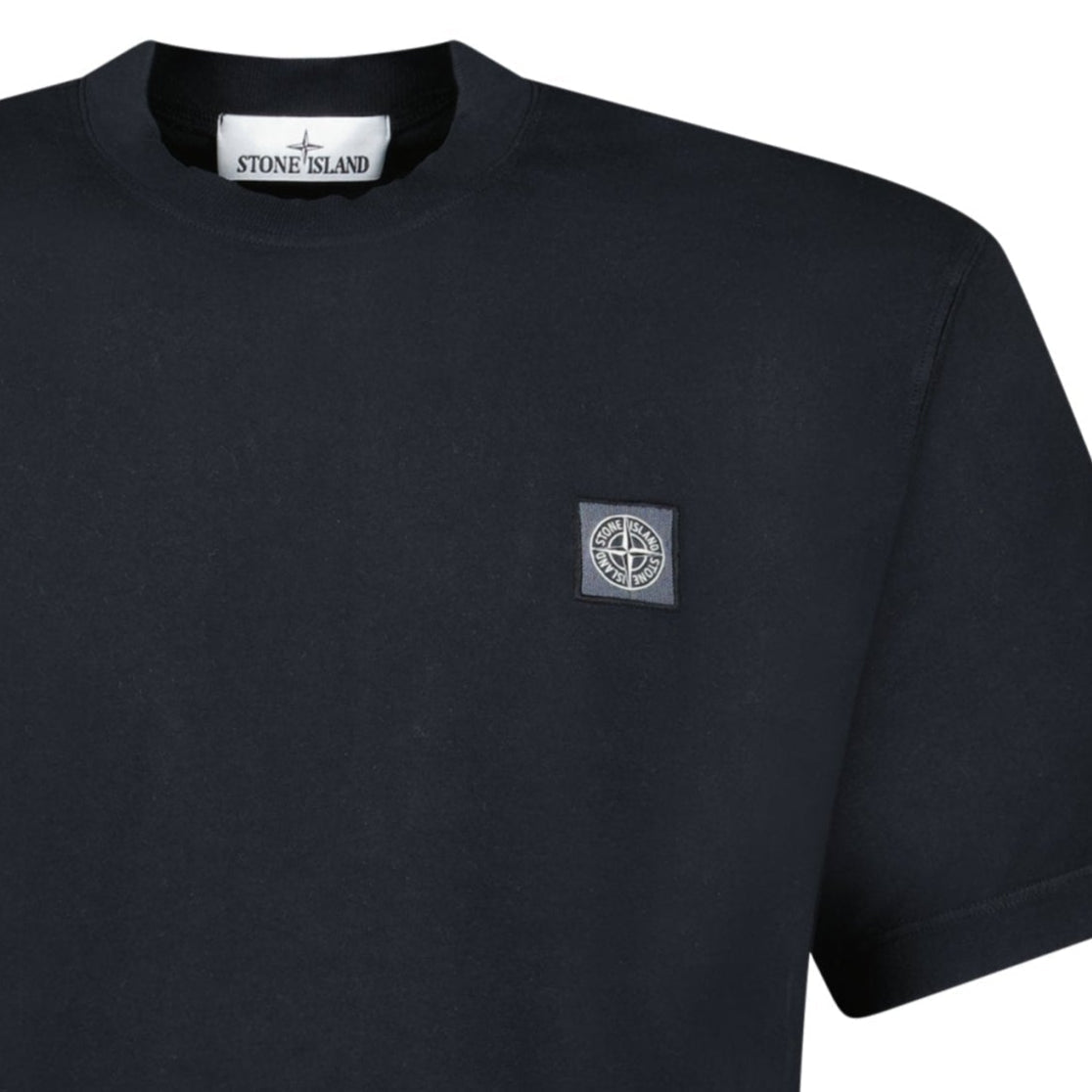 Stone Island Combed Organic Cotton Jersey T-Shirt in Black