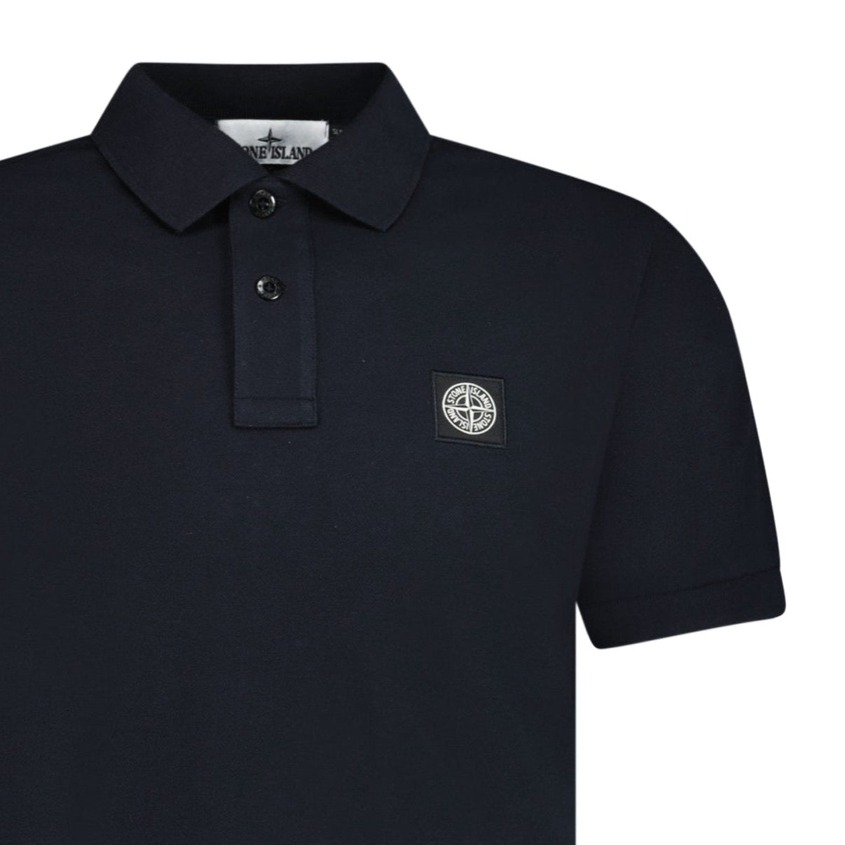 Stone Island Compass Badge Polo T-Shirt Slim Fit Black