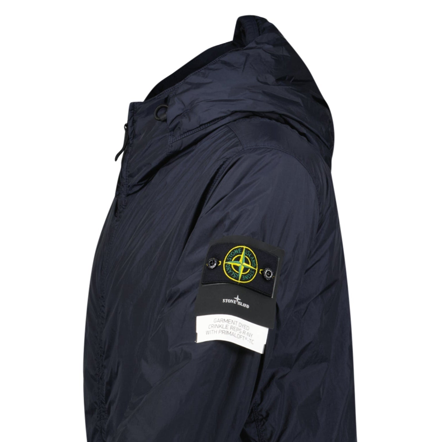 Stone Island Crinkle Reps Hooded Primaloft-TC Jacket in navy