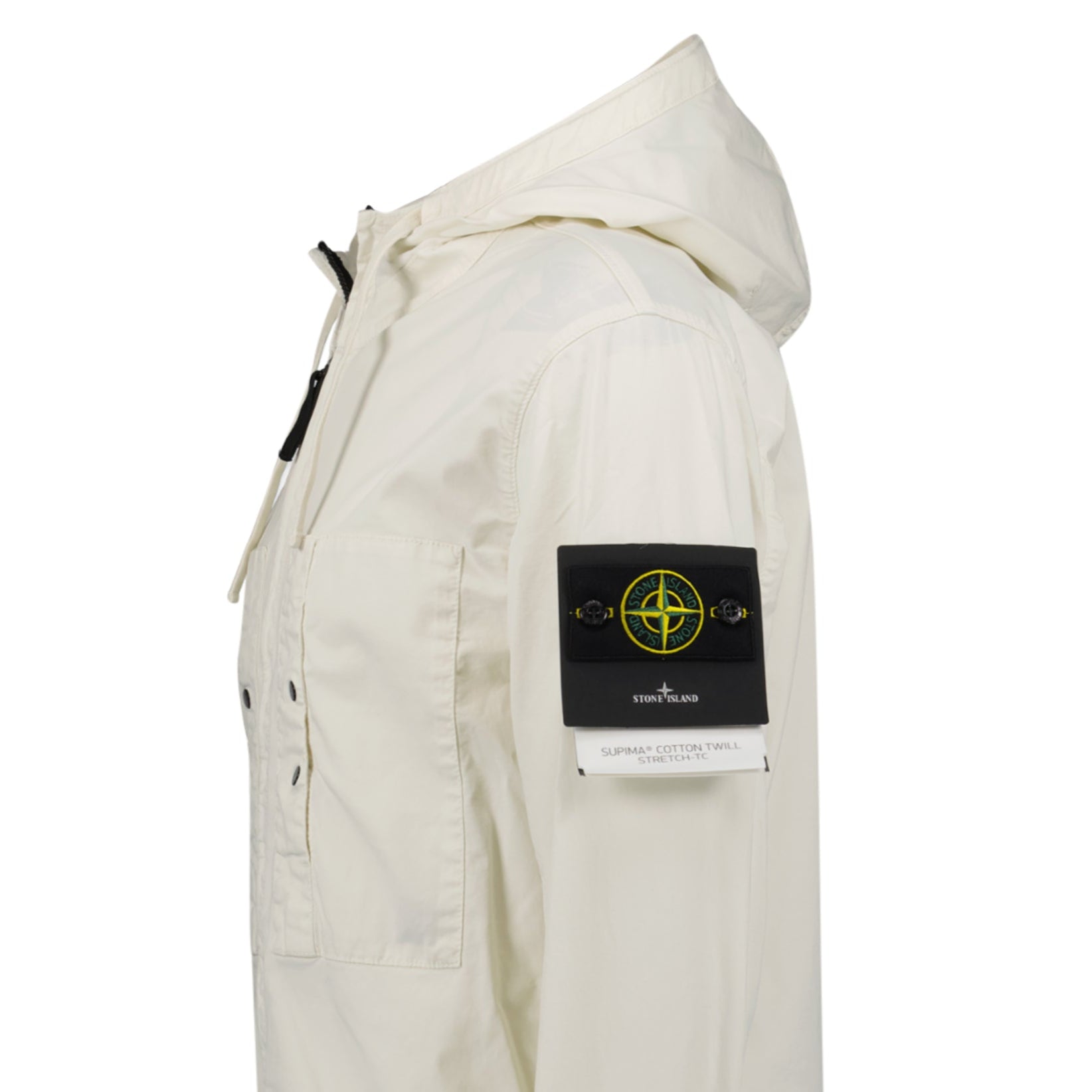 Stone Island Ivory Chest Pocket Hooded Jacket
