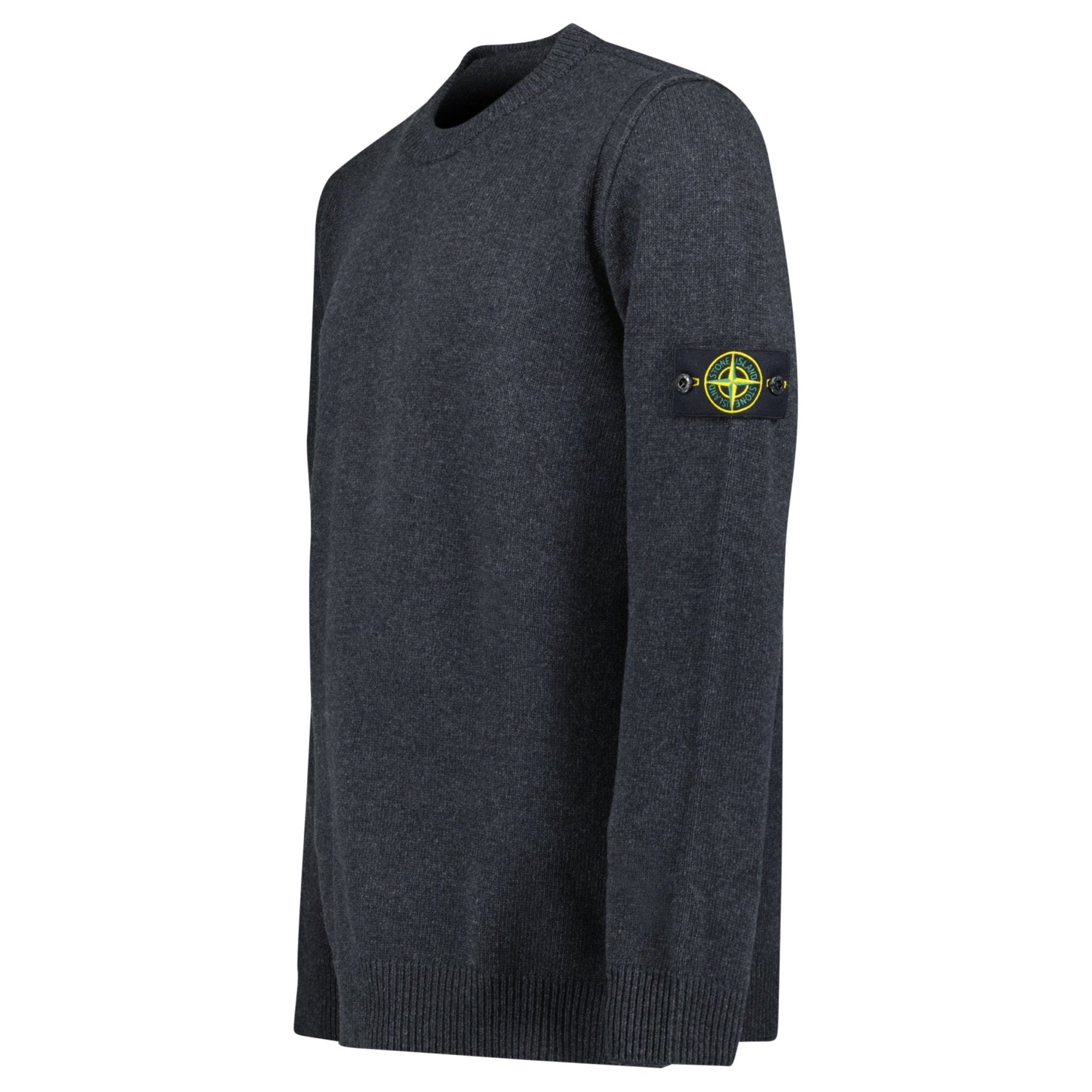 Stone Island Lambswool Crewneck Jumper in Grey