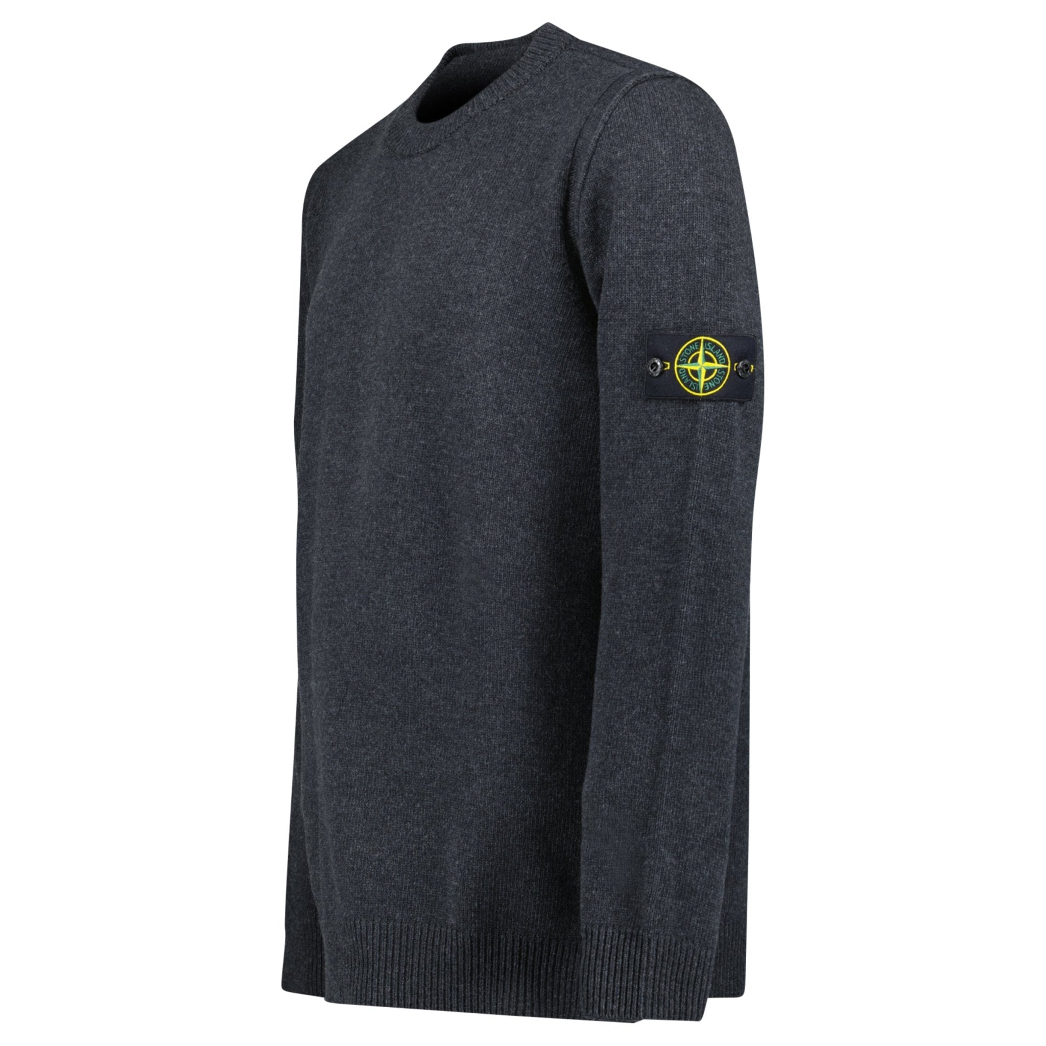 Stone Island Lambswool Crewneck Jumper in Grey