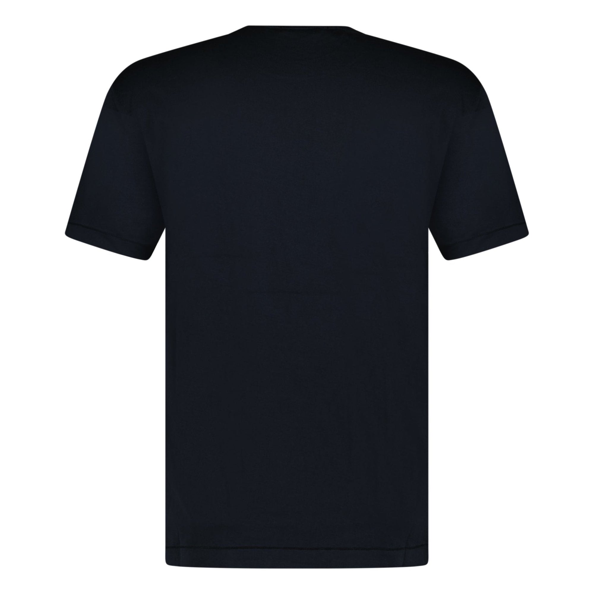 Stone Island Logo Patch Cotton T-Shirt Navy