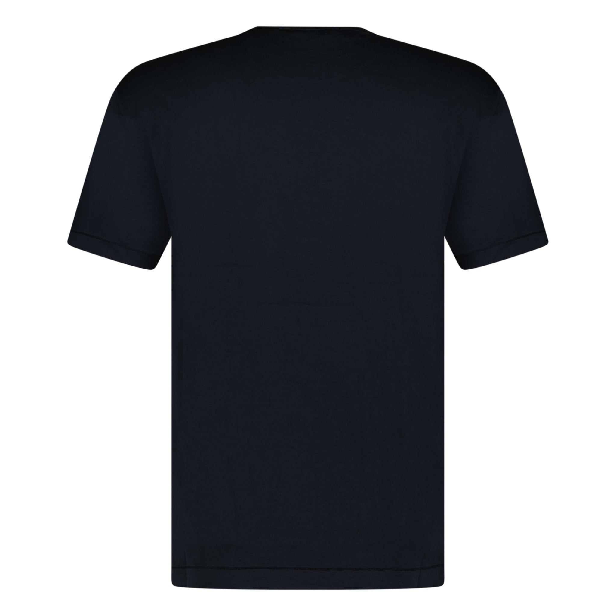 Stone Island Logo Patch Cotton T-Shirt Navy