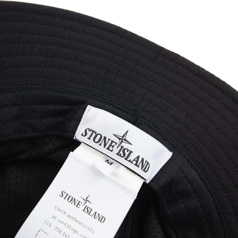 Stone Island Nylon Metal Bucket Cap Black