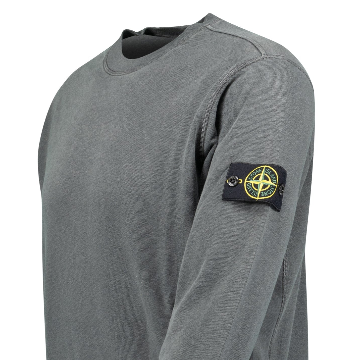 Stone Island Old Effect Crewneck Sweatshirt Charcoal Grey