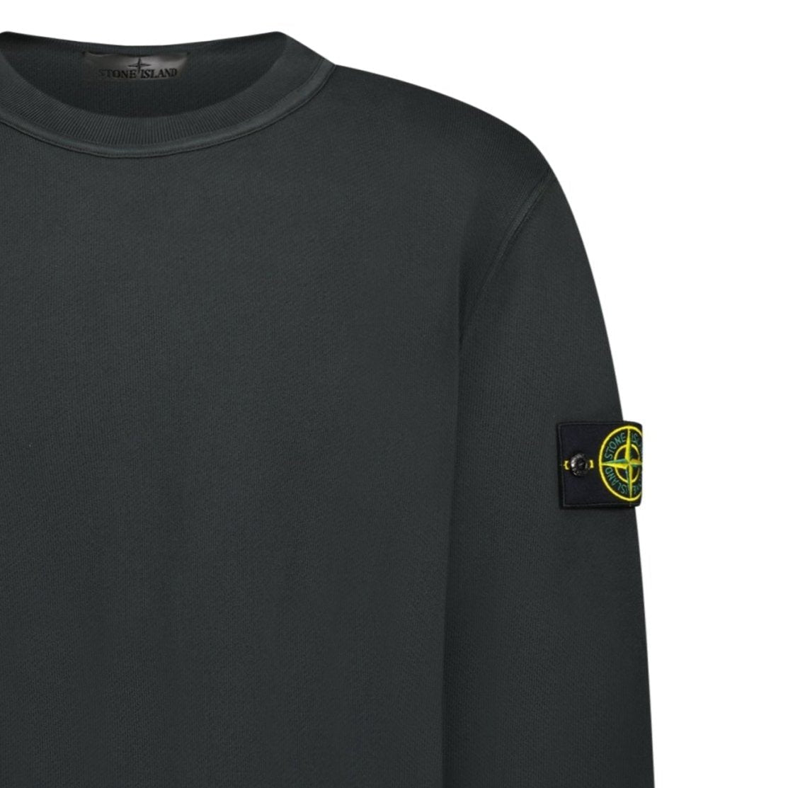 Stone Island Old Effect Crewneck Sweatshirt Lead Grey