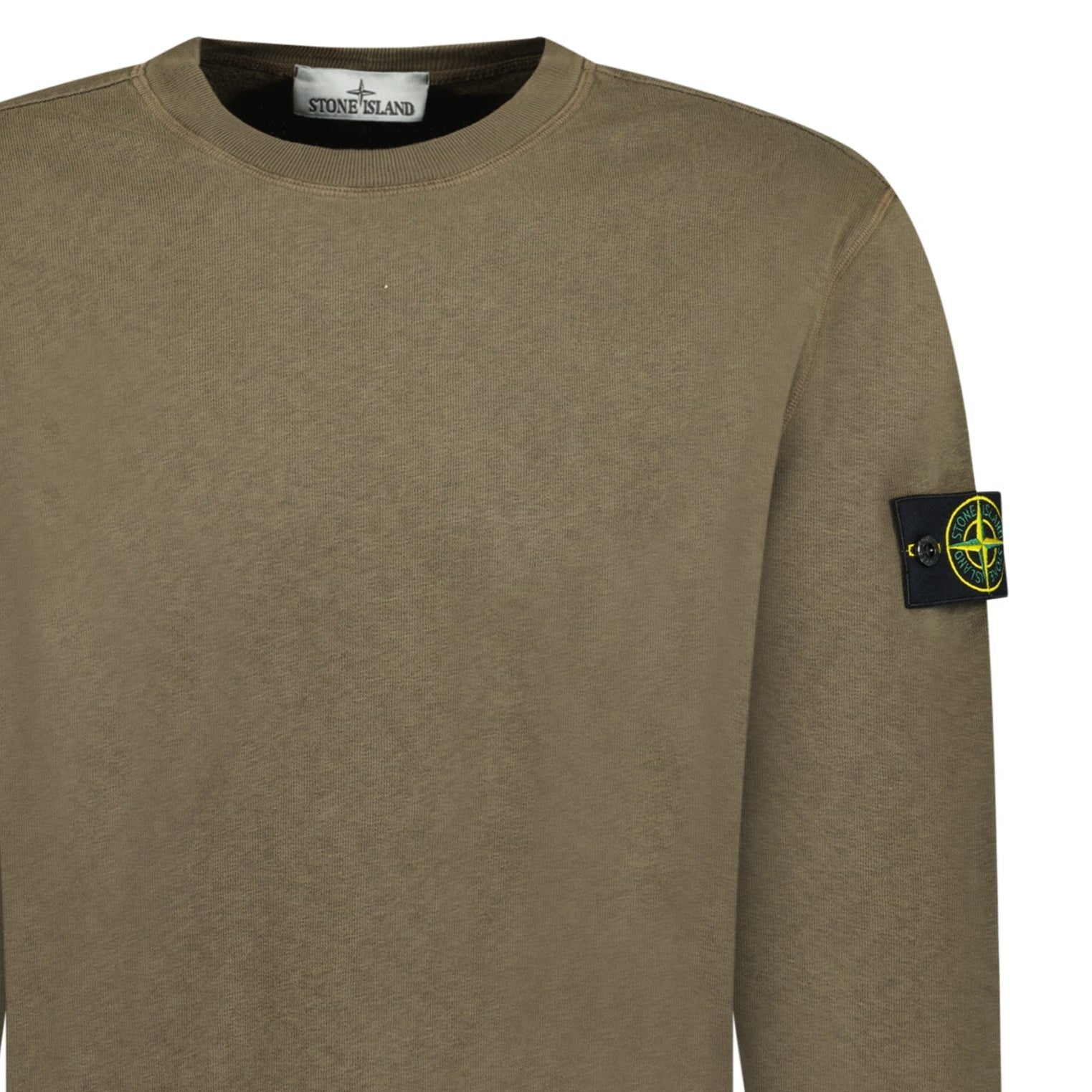 Stone Island Old Effect Crewneck Sweatshirt Military Green