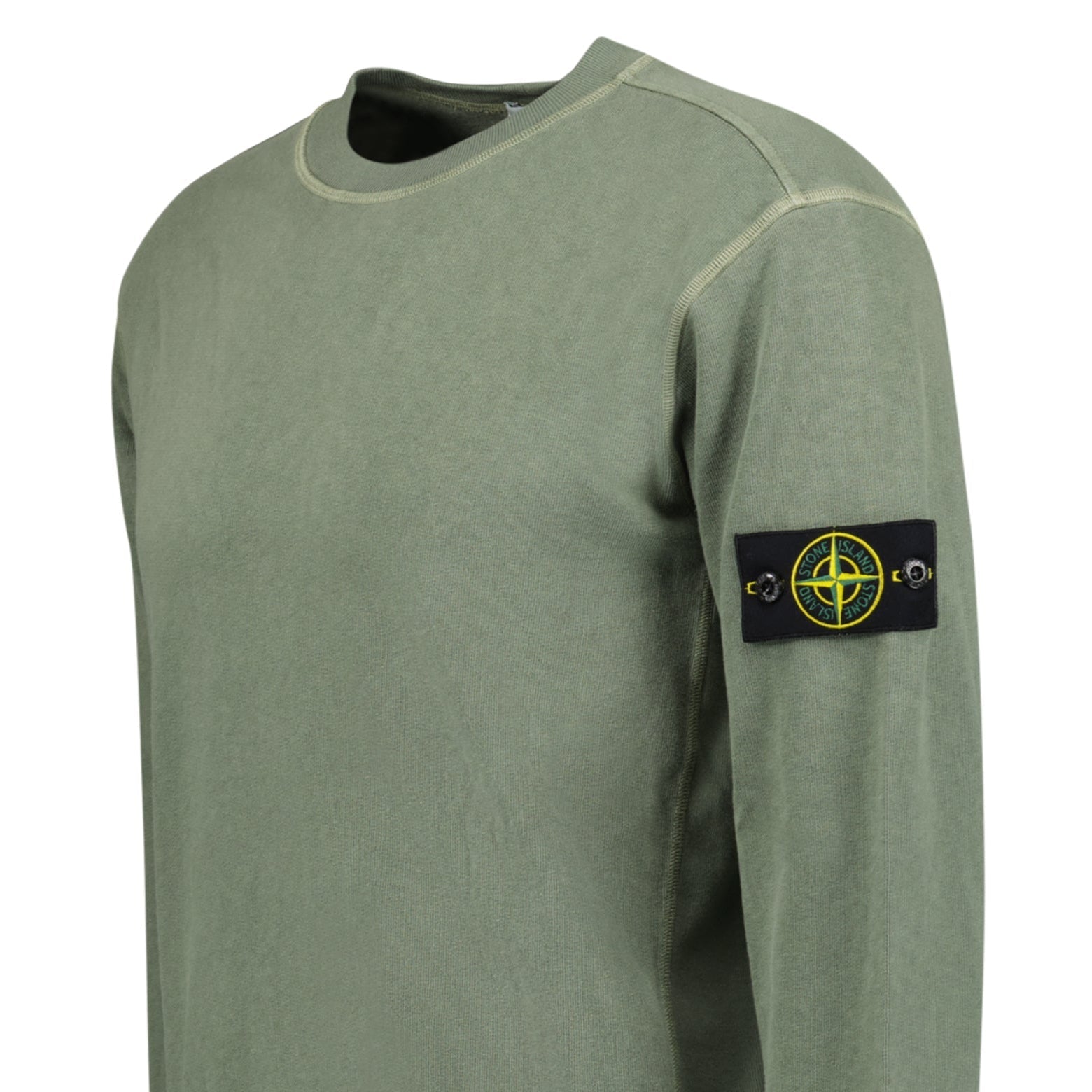 Stone Island Old Effect Crewneck Sweatshirt Musk Green
