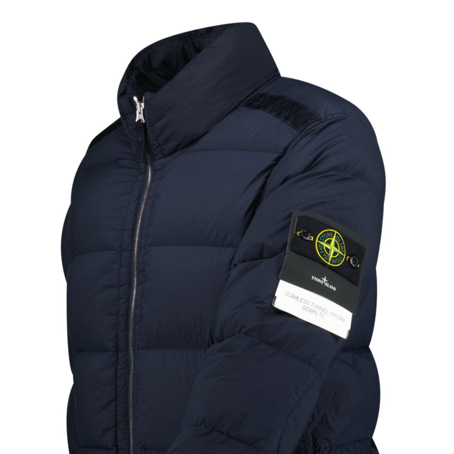 Stone Island Puffer Jacket In Seamless Tunnel Nylon Navy