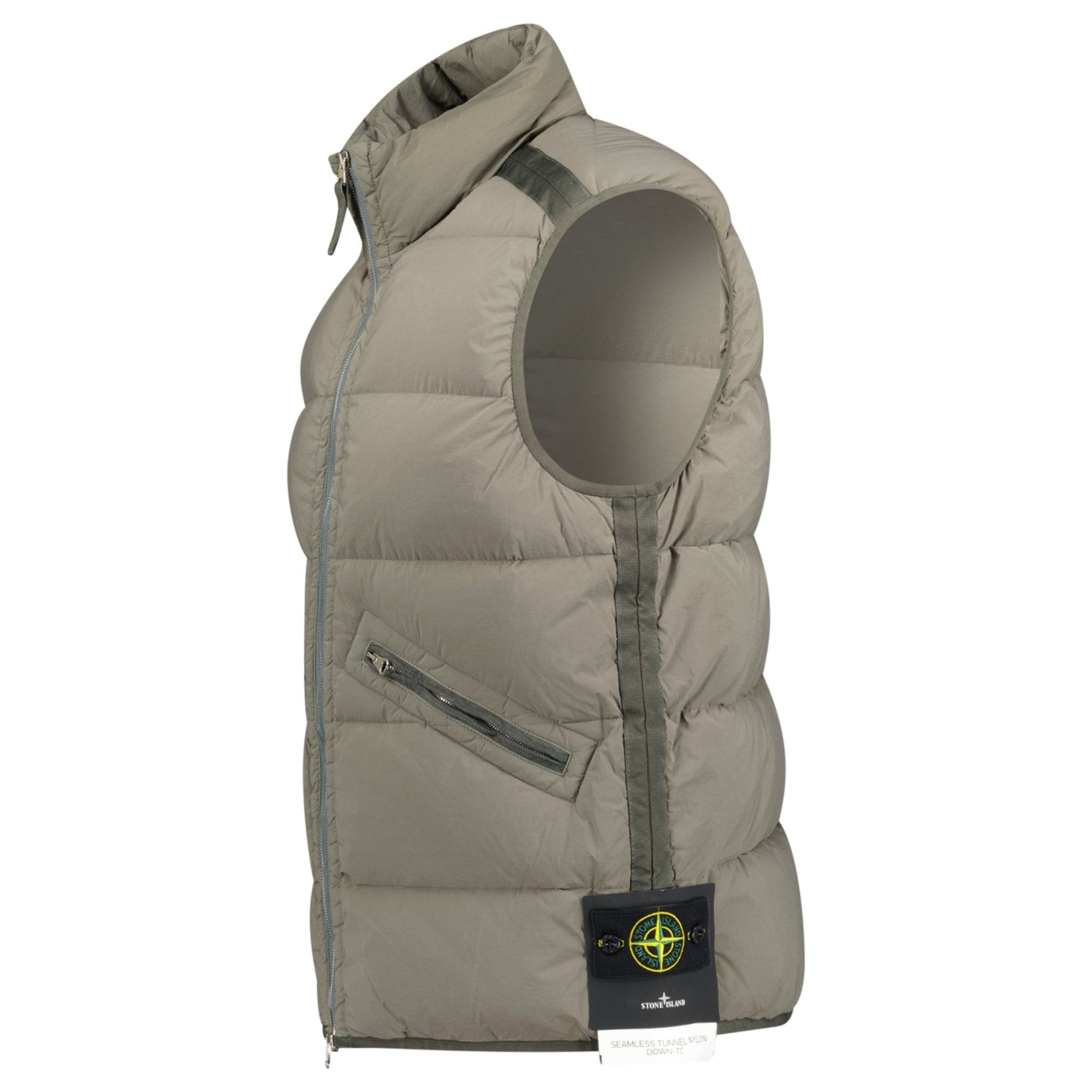 Stone Island Puffer Seamless Tunnel Nylon Gilet Brown