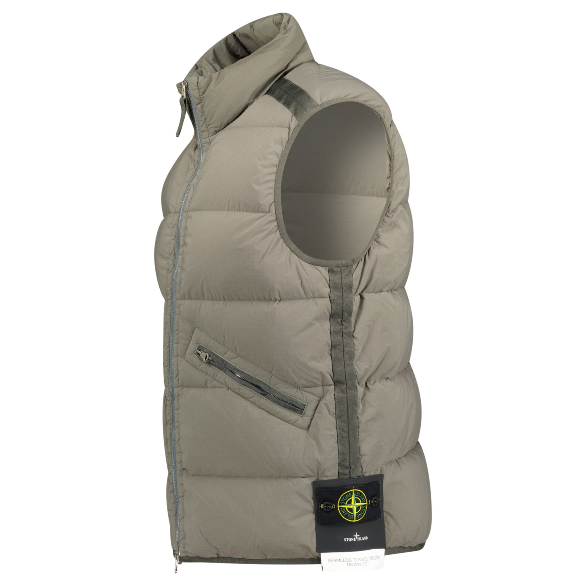 Stone Island Puffer Seamless Tunnel Nylon Gilet Brown