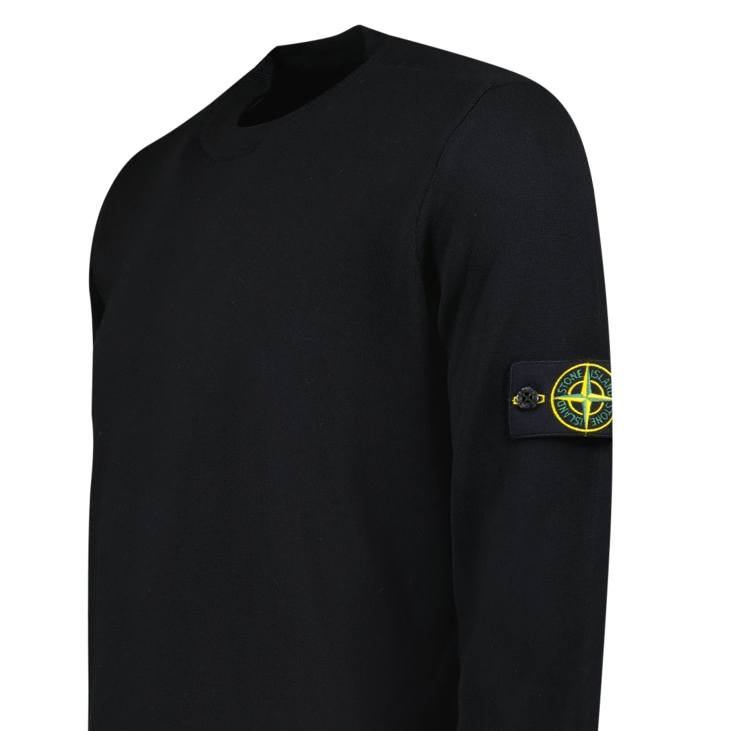 Stone Island Pure Light Wool Crewneck in Black