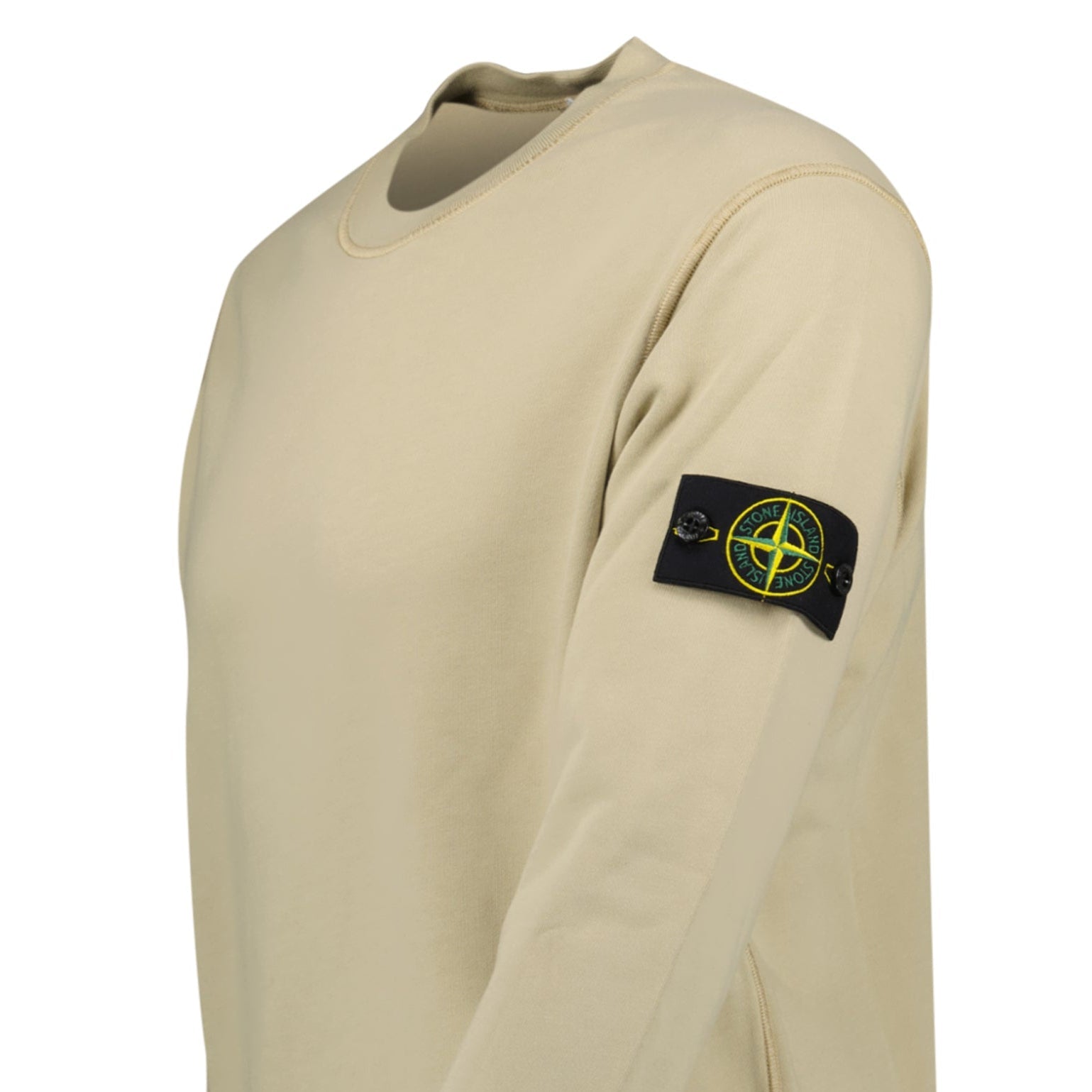 Stone Island Ribbed Detailed Crewneck Sweatshirt Desert