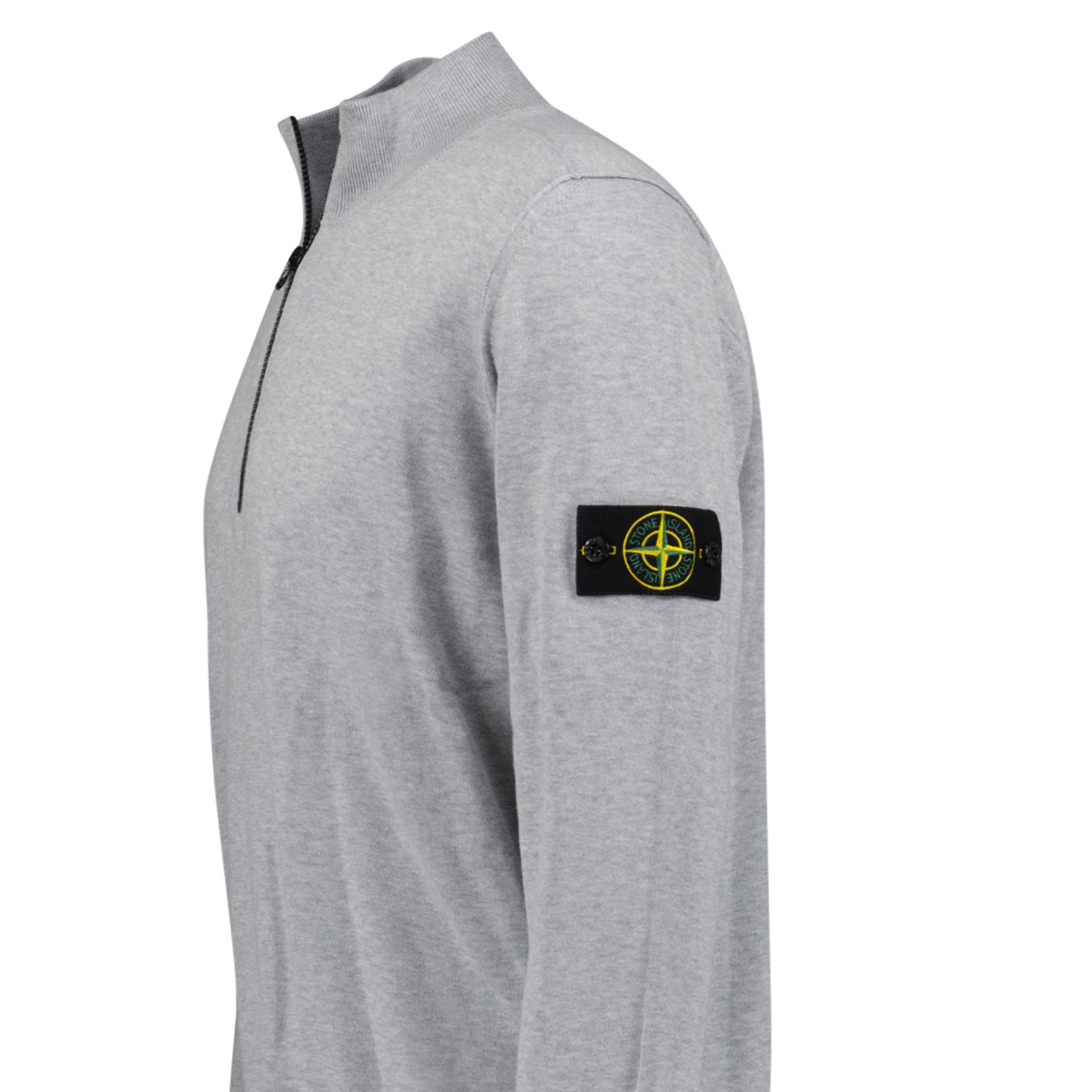 Stone Island Soft Cotton Quarter Zip Sweatshirt Grey
