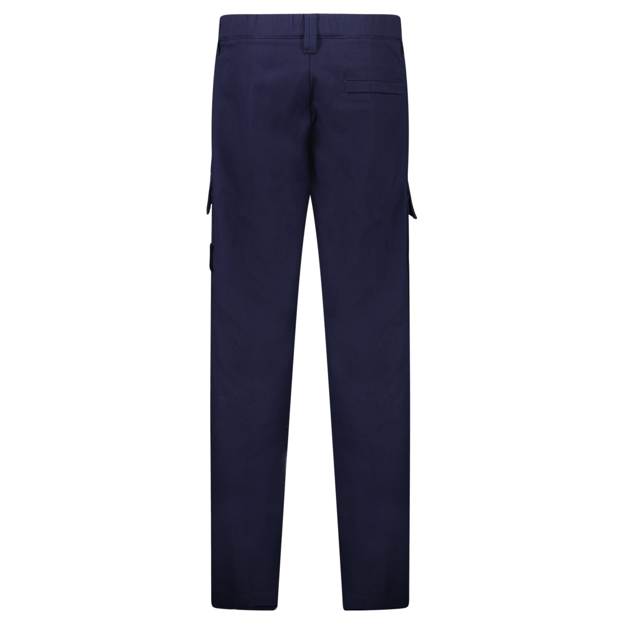 Stone Island Anama Cotton Cargo Trousers in Navy