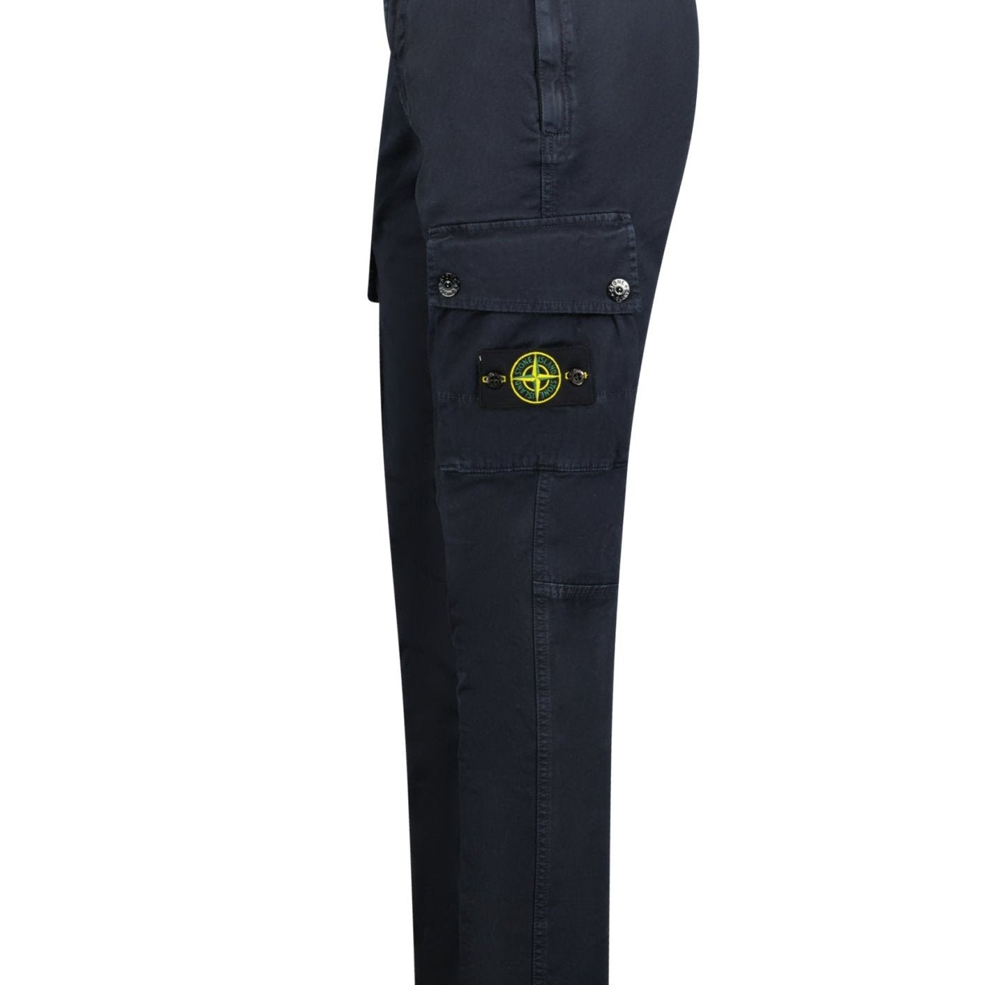Stone Island Badge Cotton Cargo Trousers Navy