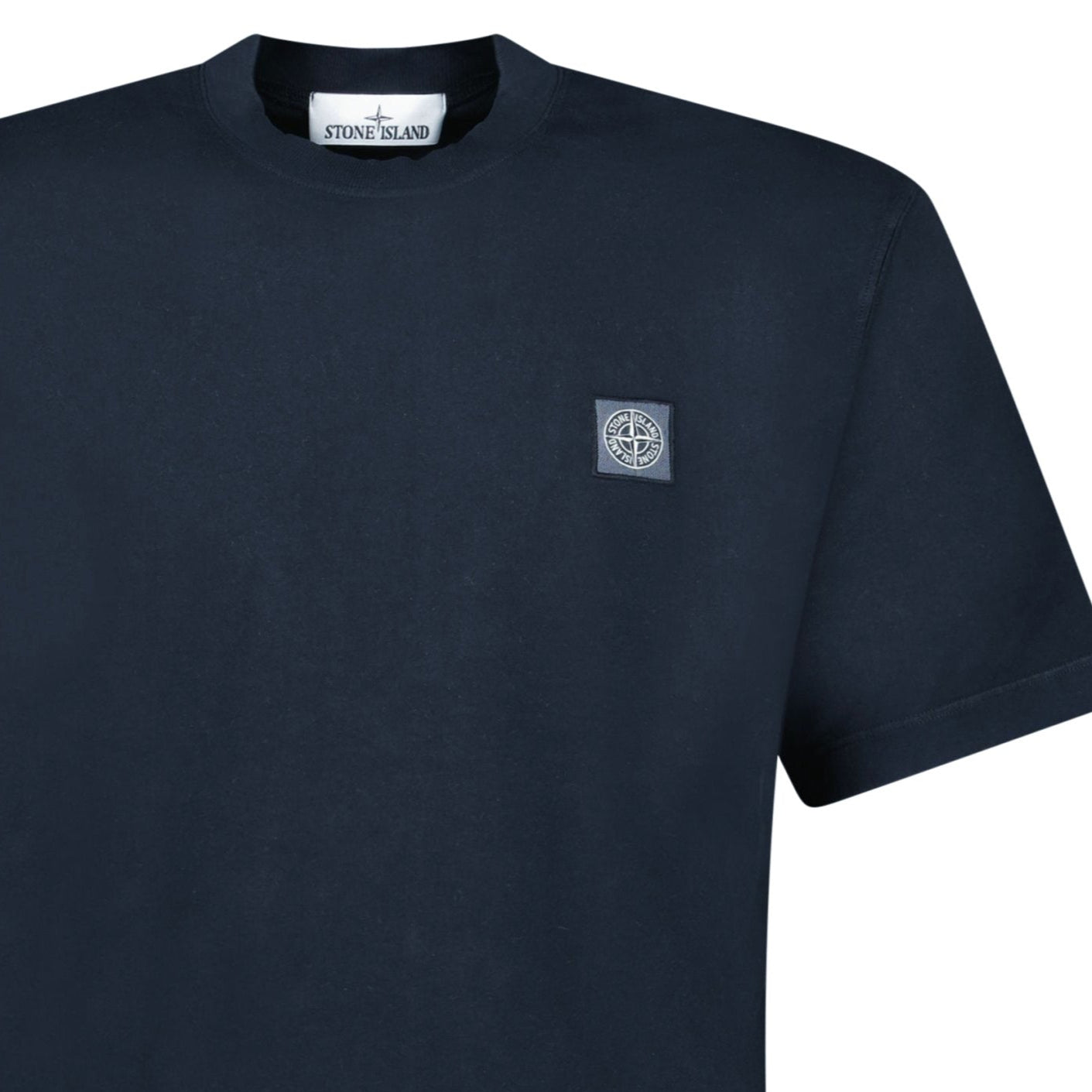 Stone Island Combed Organic Cotton Jersey T-Shirt in Navy