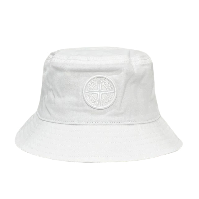 Stone Island Cotton Bucket Cap White