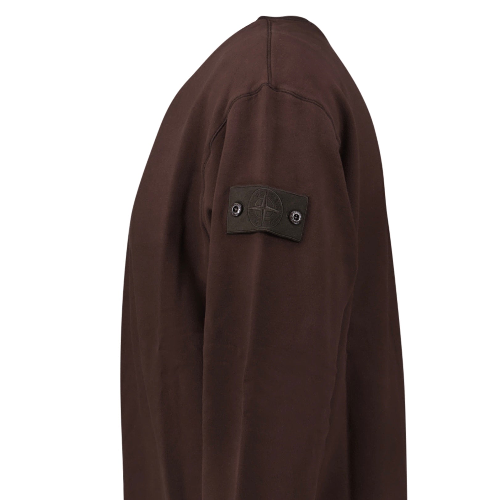 Stone Island Ghost Badge Crewneck Sweatshirt Dark Brown