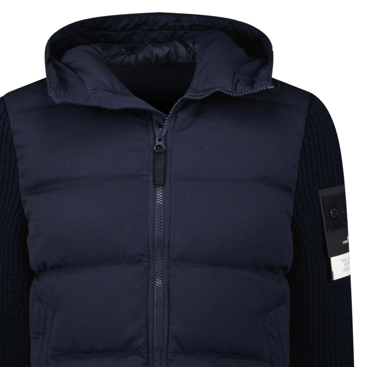 Stone Island Ghost Padded Twill-Wool Jacket in Navy