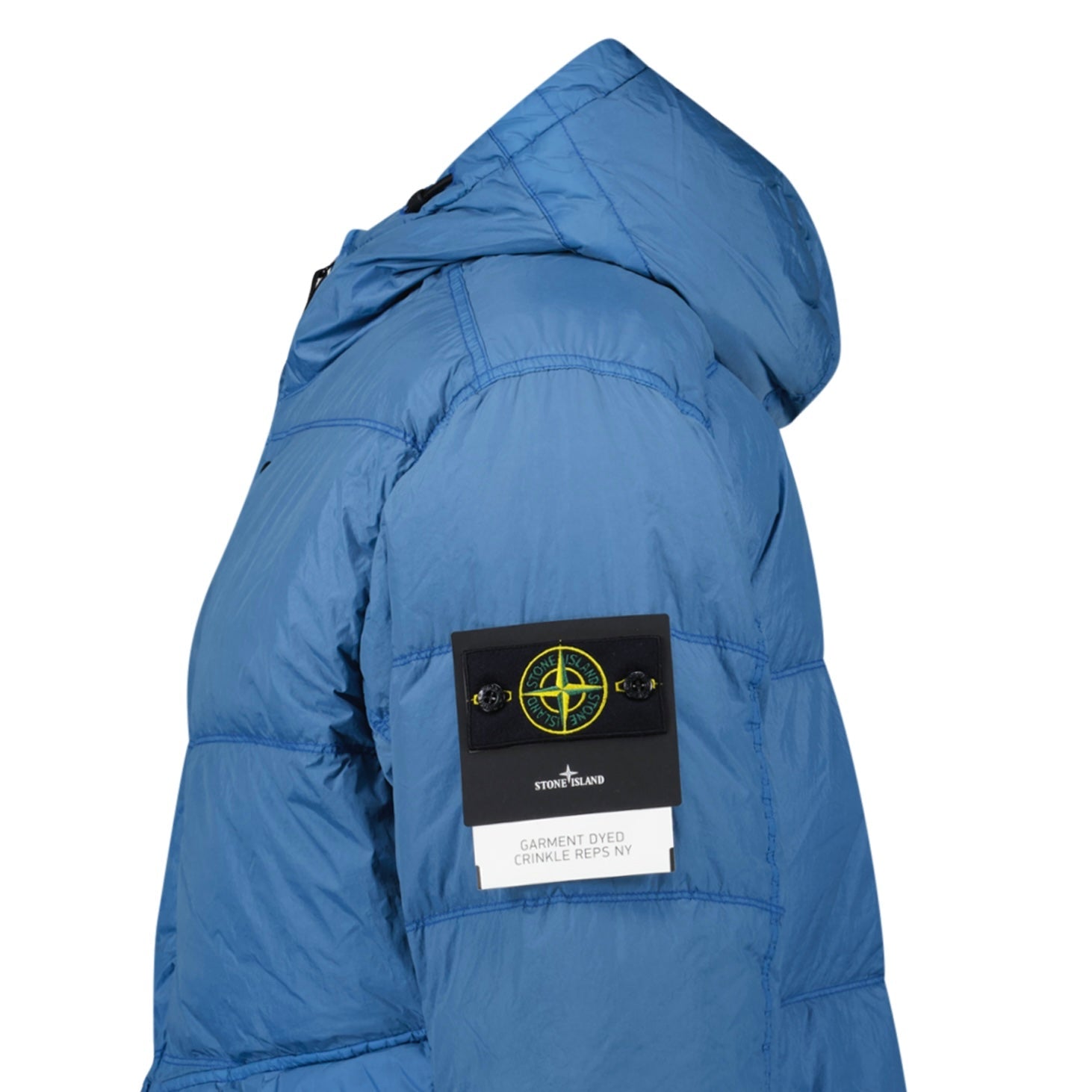 Stone Island Hooded Down Jacket in Steel Blue