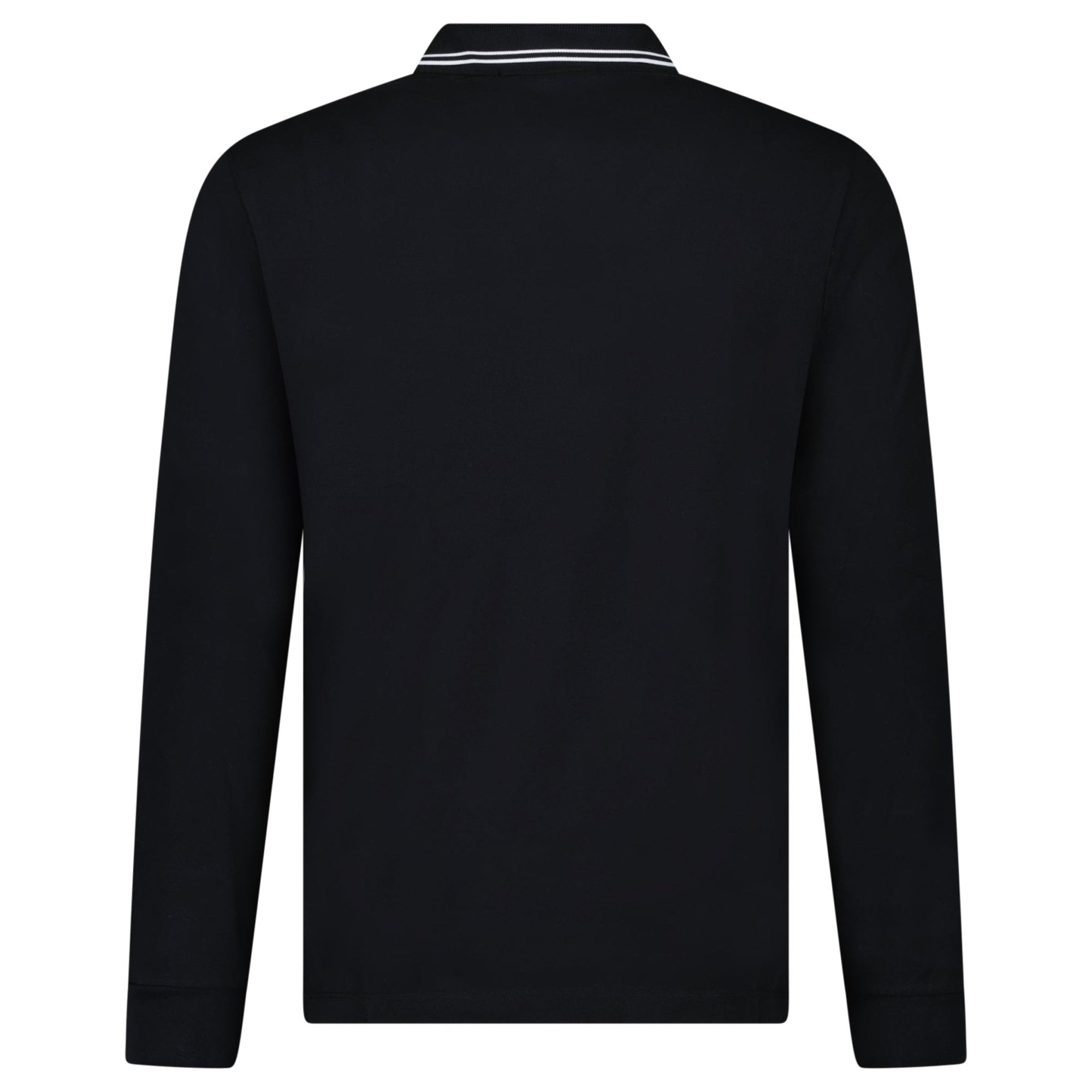 Stone Island Long-Sleeve Polo Shirt in Black