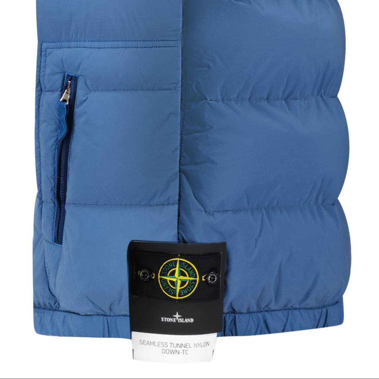Stone Island Puffer Seamless Tunnel Nylon Gilet Blue