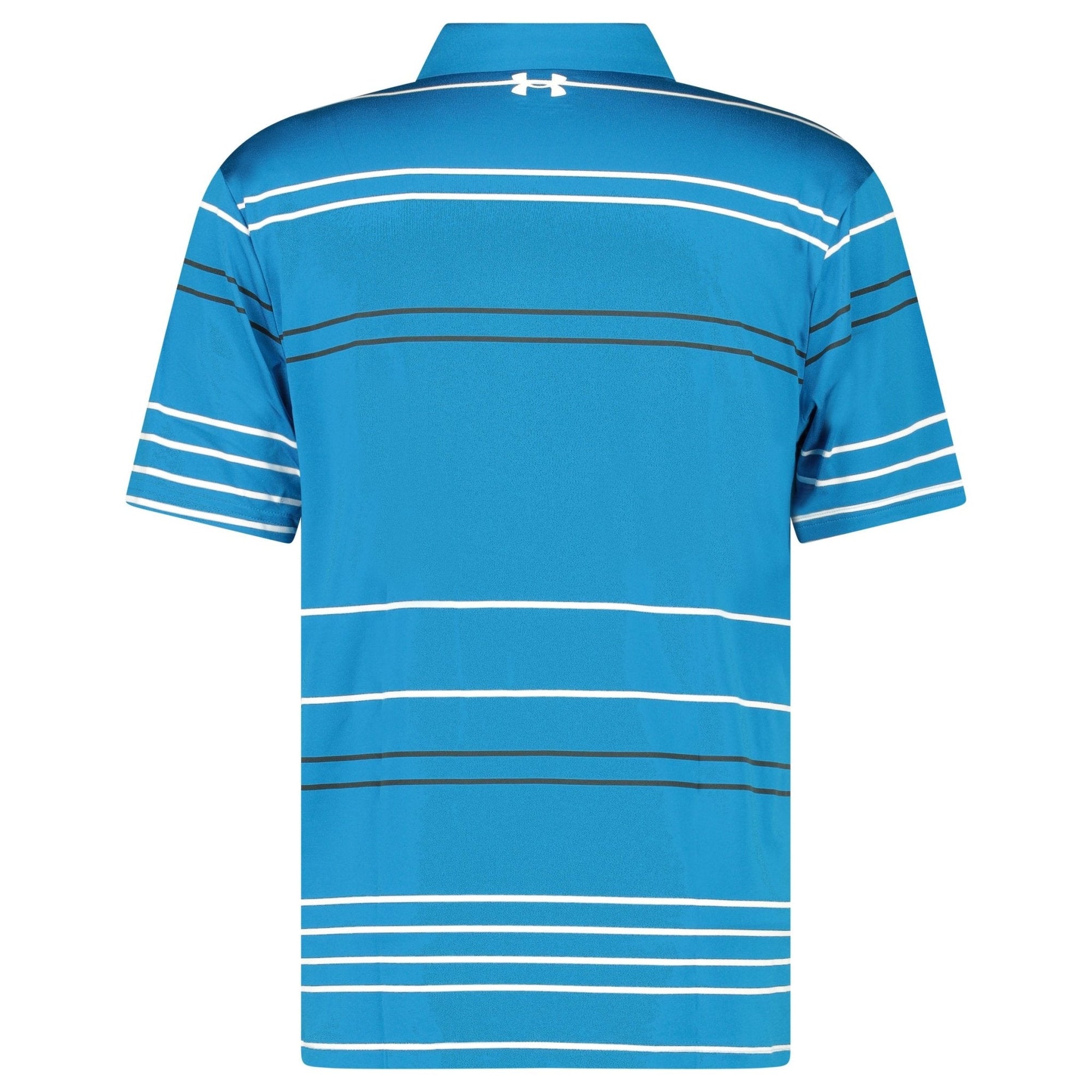Under Armour Playoff 2.0 Golf Pitch Stripe Polo Shirt in Cruise Blue