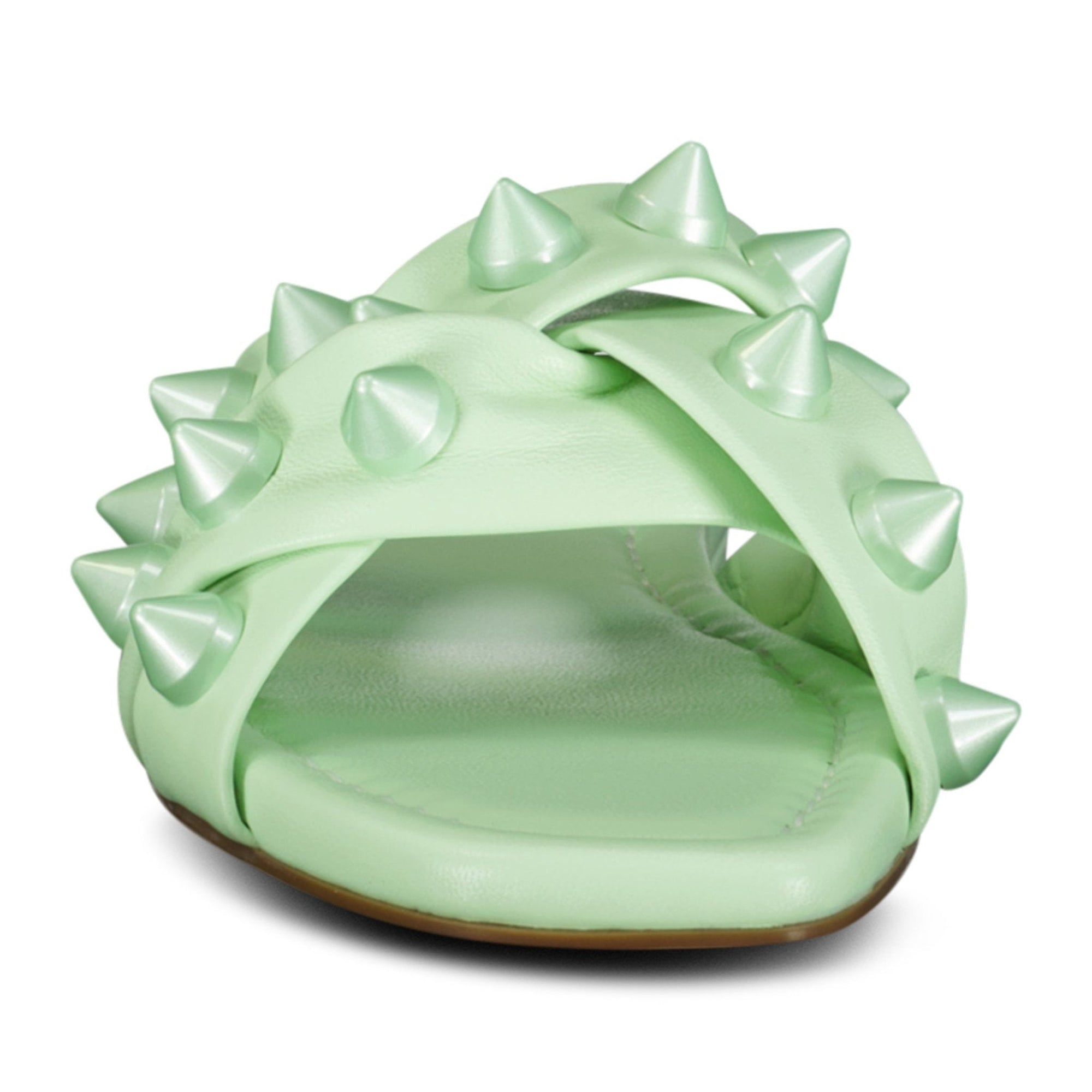 Christian Louboutin Miss Spika Club Leather Sliders Green