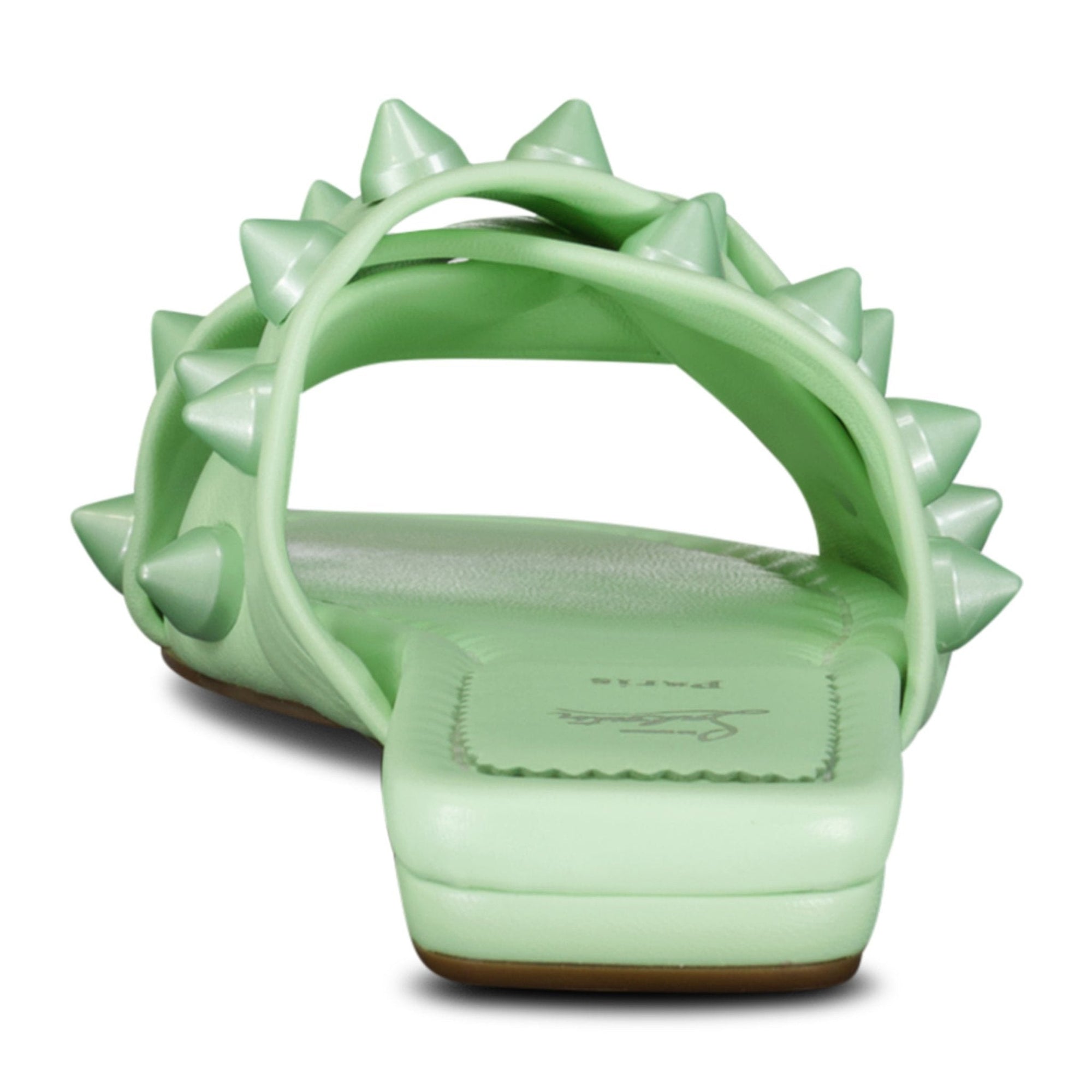 Christian Louboutin Miss Spika Club Leather Sliders Green