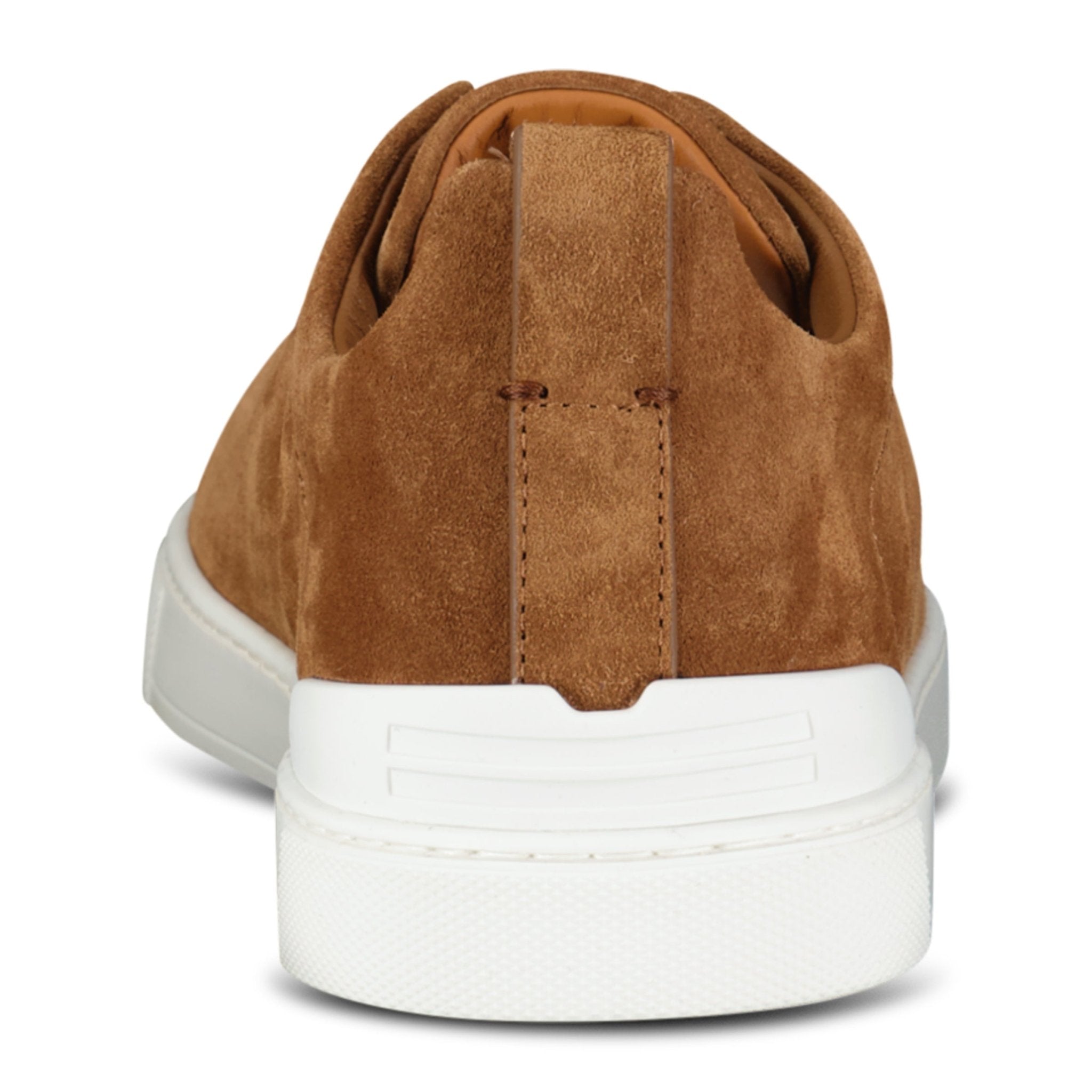 Zegna Triple Stitch Trainers Tobacco Brown Suede